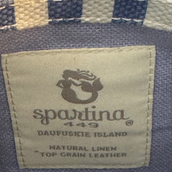 Spartina 449 Tan and Blue Patterned Crossbody Bag Purse NEW - Picture 10 of 14